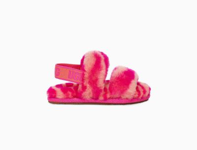 UGG Oh Yeah Zebra Slippers for Toddlers - Rose India